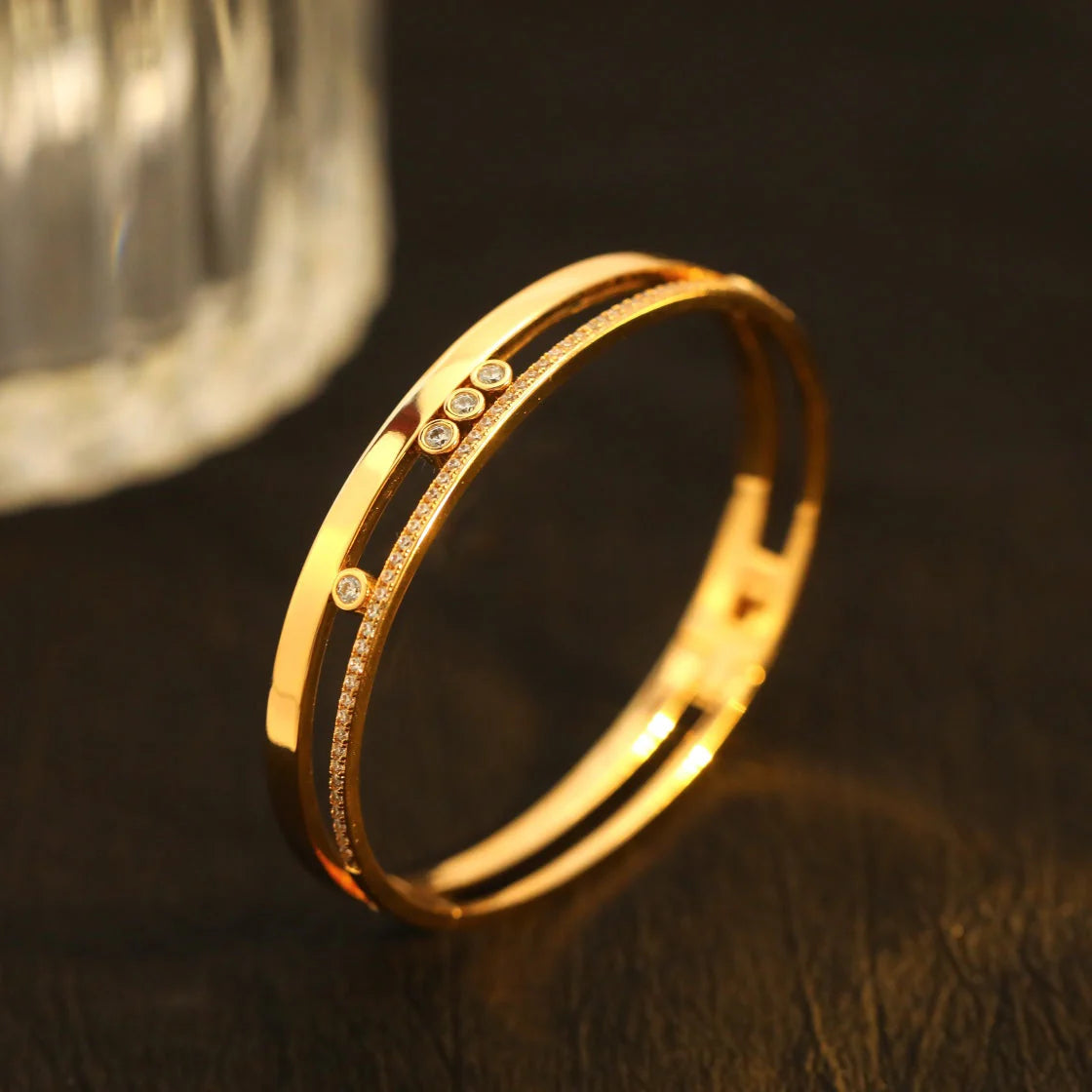 [RAFFINE]Move Romane Diamond Bangle Bracelet