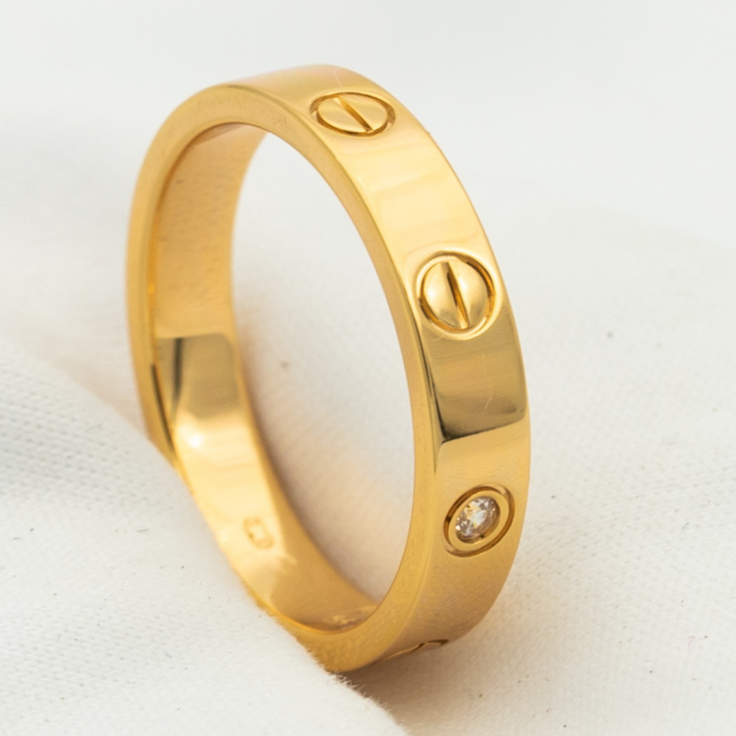 [RAFFINE]LOVE RING 4MM 1 DIAMOND PINK GOLD