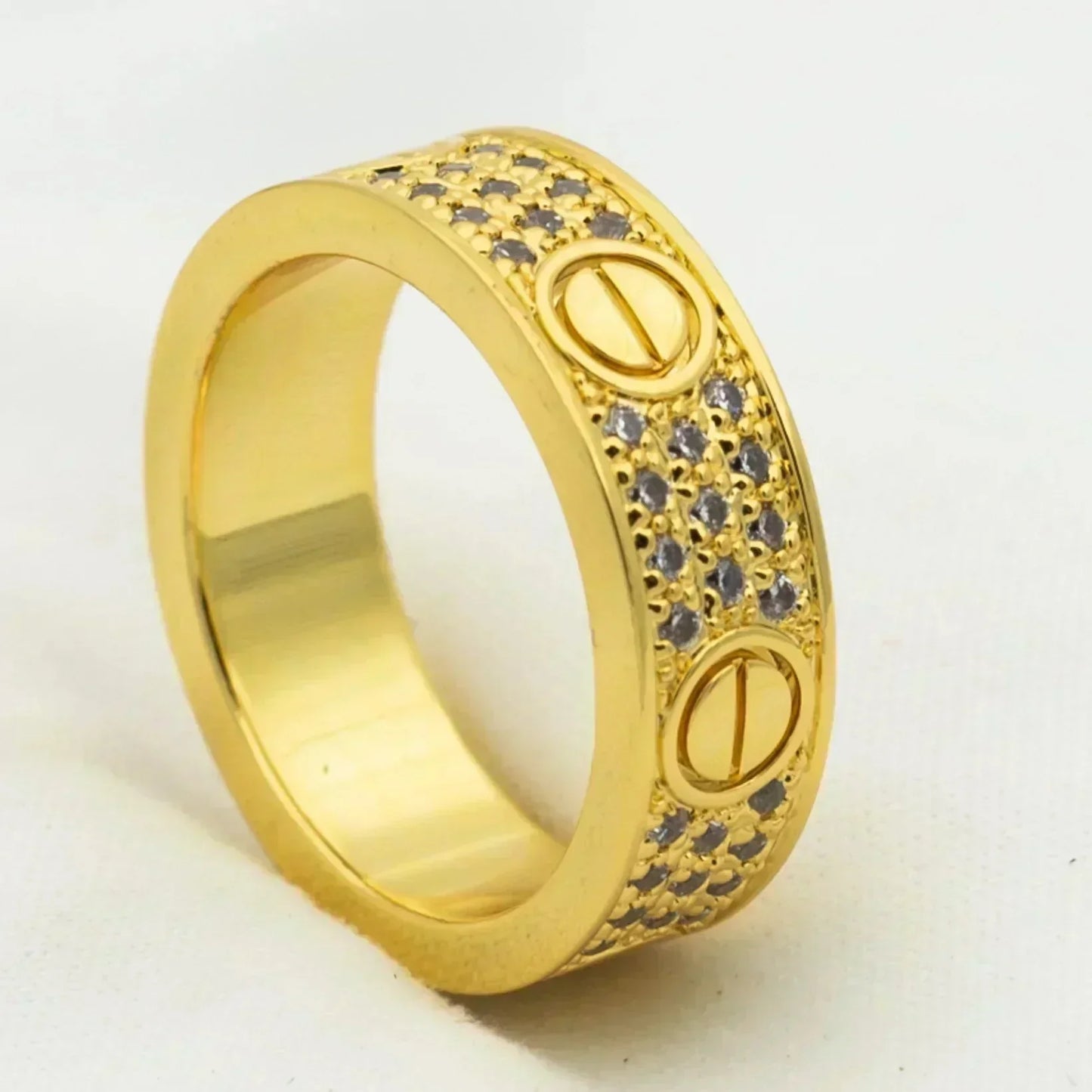 [RAFFINE] ANILLO DE AMOR DE 5,5 MM CON DIAMANTES PAVENDADOS