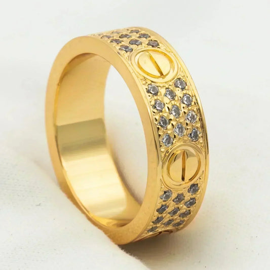 [Raffine] Liebesring 5,5 mm mit Diamanten besetzt