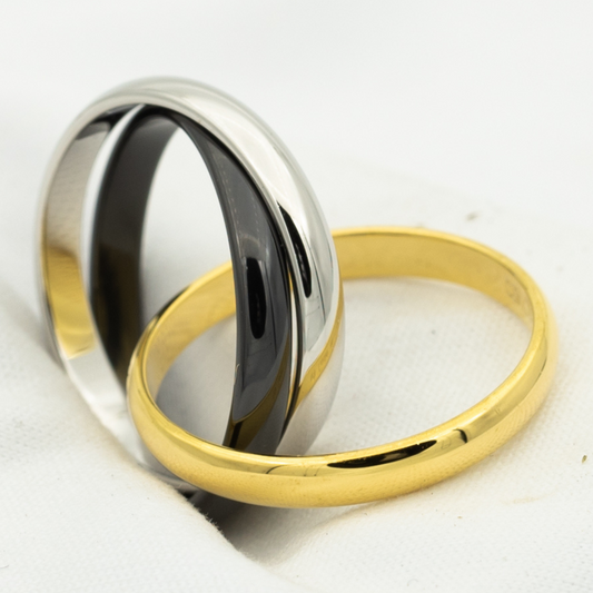 [RAFFINE]TRINITY RING BLACK GOLD SILVER