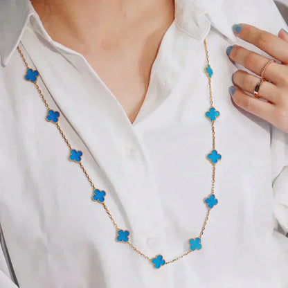 [RAFFINE]CLOVER 20 MOTIFS TURQUOISE GOLD