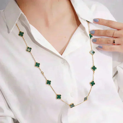 [RAFFINE]CLOVER 20 MOTIFS MALACHITE GOLD