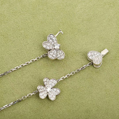 [RAFFINE]FRIVOLE SILVER 9 FLOWERS NECKLACE