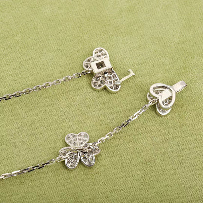 [RAFFINE]FRIVOLE SILVER 9 FLOWERS NECKLACE