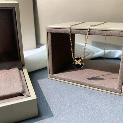 [RAFFINE]JEUX DE ROSE GOLD DIAMOND NECKLACE