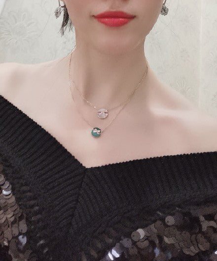 [RAFFINE]JEUX DE ROSE GOLD DIAMOND NECKLACE