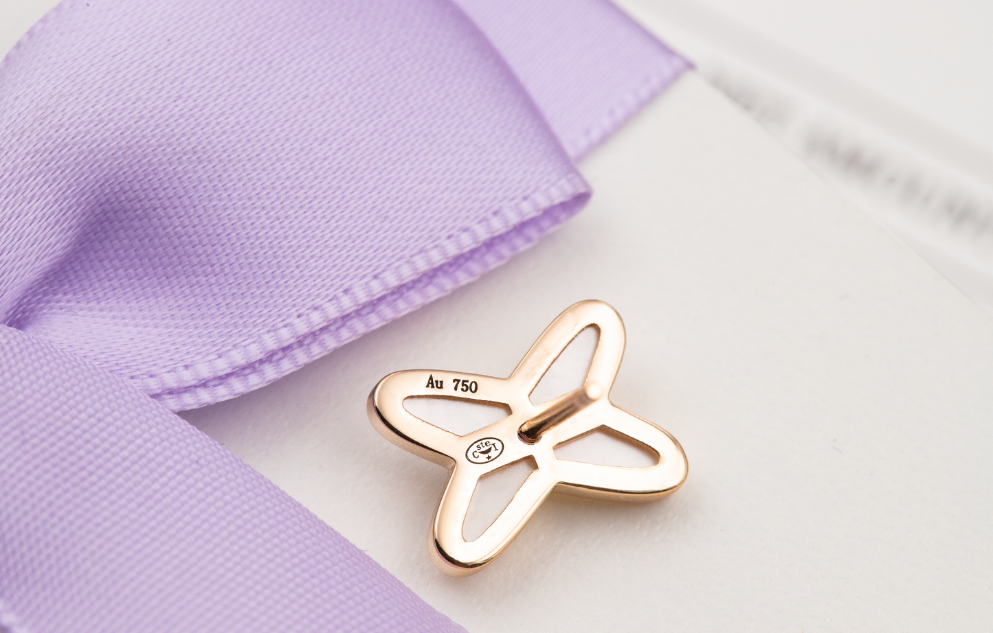 [RAFFINE]JEUX DE WHITE MOP PENDIENTES DE ORO ROSA CON DIAMANTES