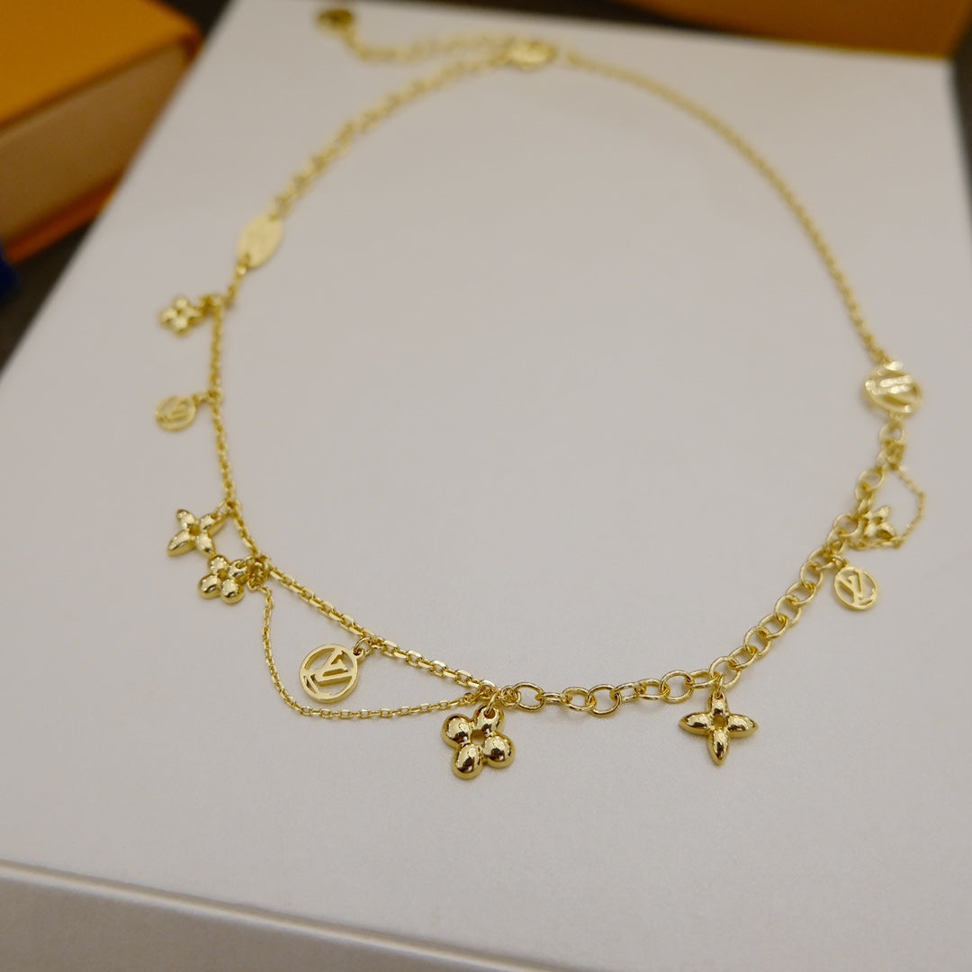 [Raffine]BLOOMING SUPPLE NECKLACE BRASS