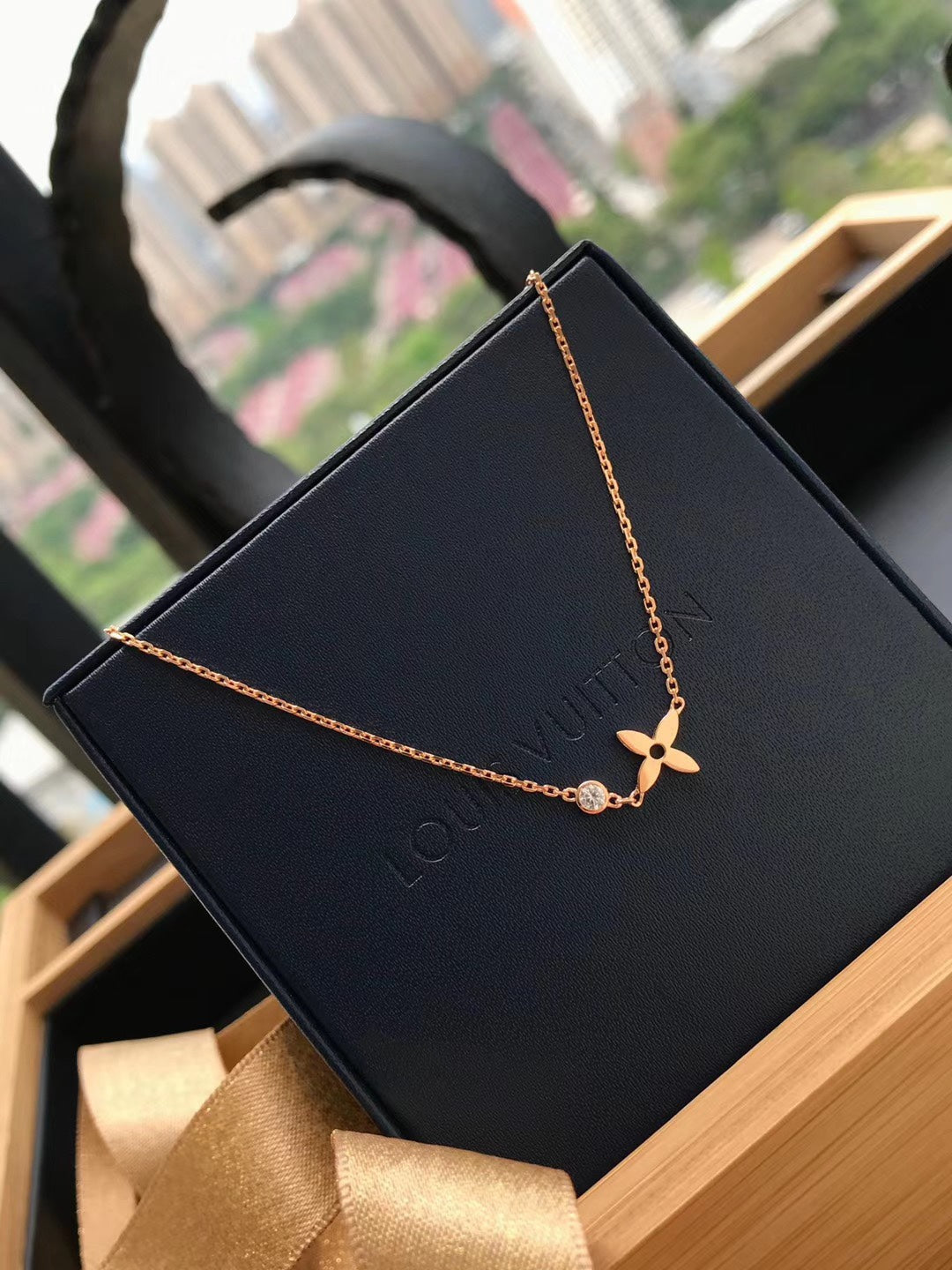 [RAFFINE]BLOSSOM PENDANT PINK GOLD AND DIAMOND