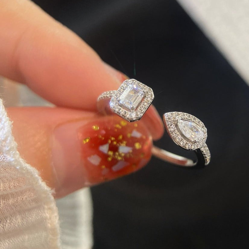 [RAFFINE]MY TWIN TOI & MOI SILVER DIAMOND RING