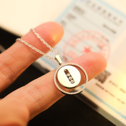 [RAFFINE]LUCKY MOVE MM SILVER DIAMOND NECKLACE