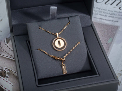 [RAFFINE]LUCKY MOVE PM NECKLACE PINK GOLD DIAMOND