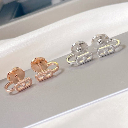 [RAFFINE]CREOLES MOVE UNO MINI 1 DIAMOND EARRINGS