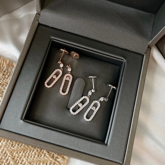 [RAFFINE]DORMEUSES MOVE UNO DIAMOND EARRINGS