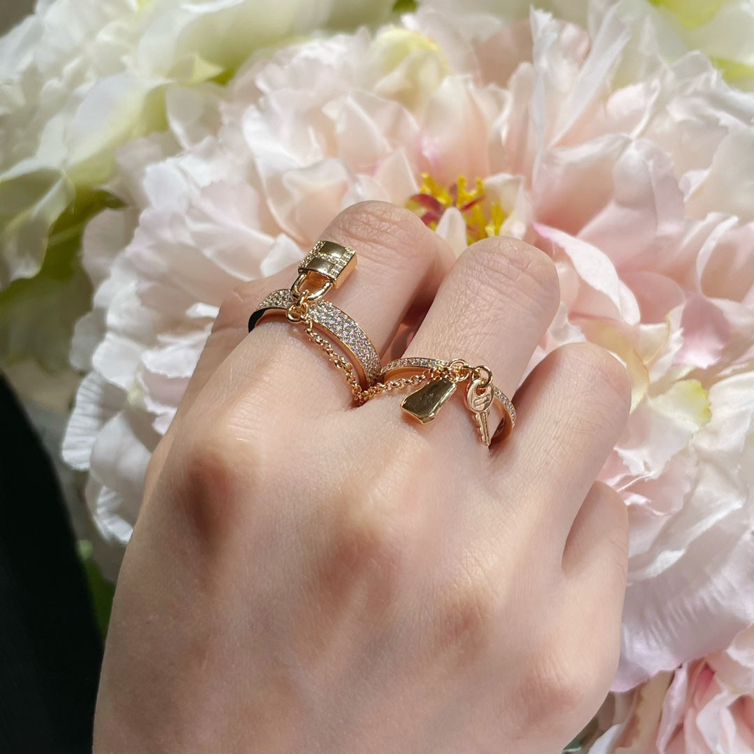 [Raffine]HM KELLY CLOCHETTE DOPPELRING MIT DIAMANTEN