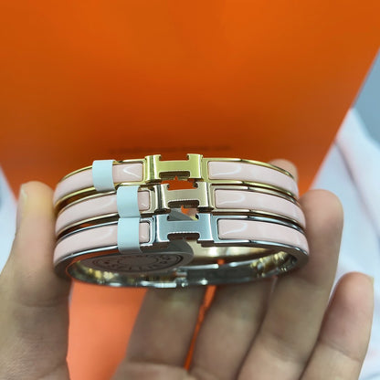 [Raffine]KLASSISCHES HM CLIC PINK 8MM EMAILLE ARMBAND
