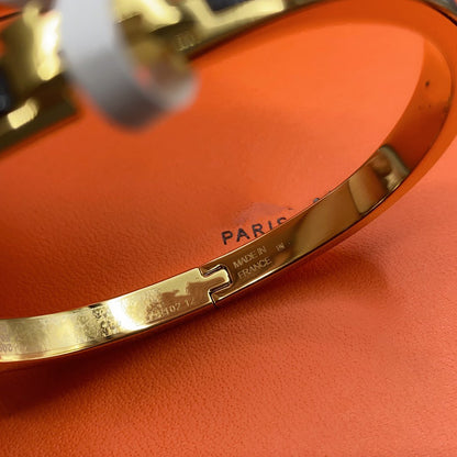 [RAFFINE]CLASSIC HM CLIC BLACK 8MM ENAMEL BRACELET