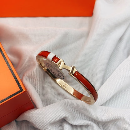 [RAFFINE]CLASSIC HM CLIC RED 8MM ENAMEL BRACELET