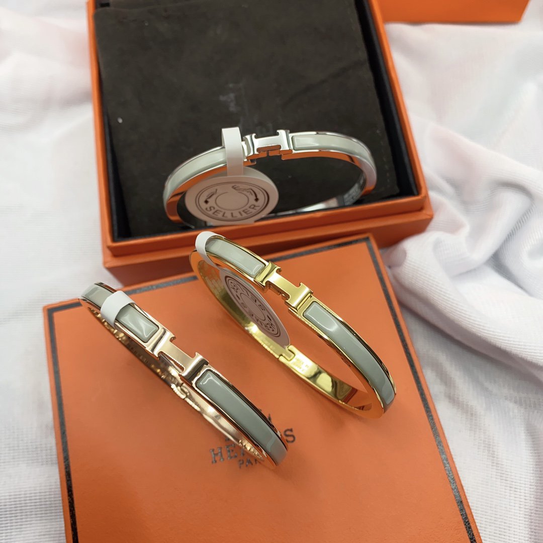 [RAFFINE]CLASSIC HM CLIC GREEN 8MM ENAMEL BRACELET