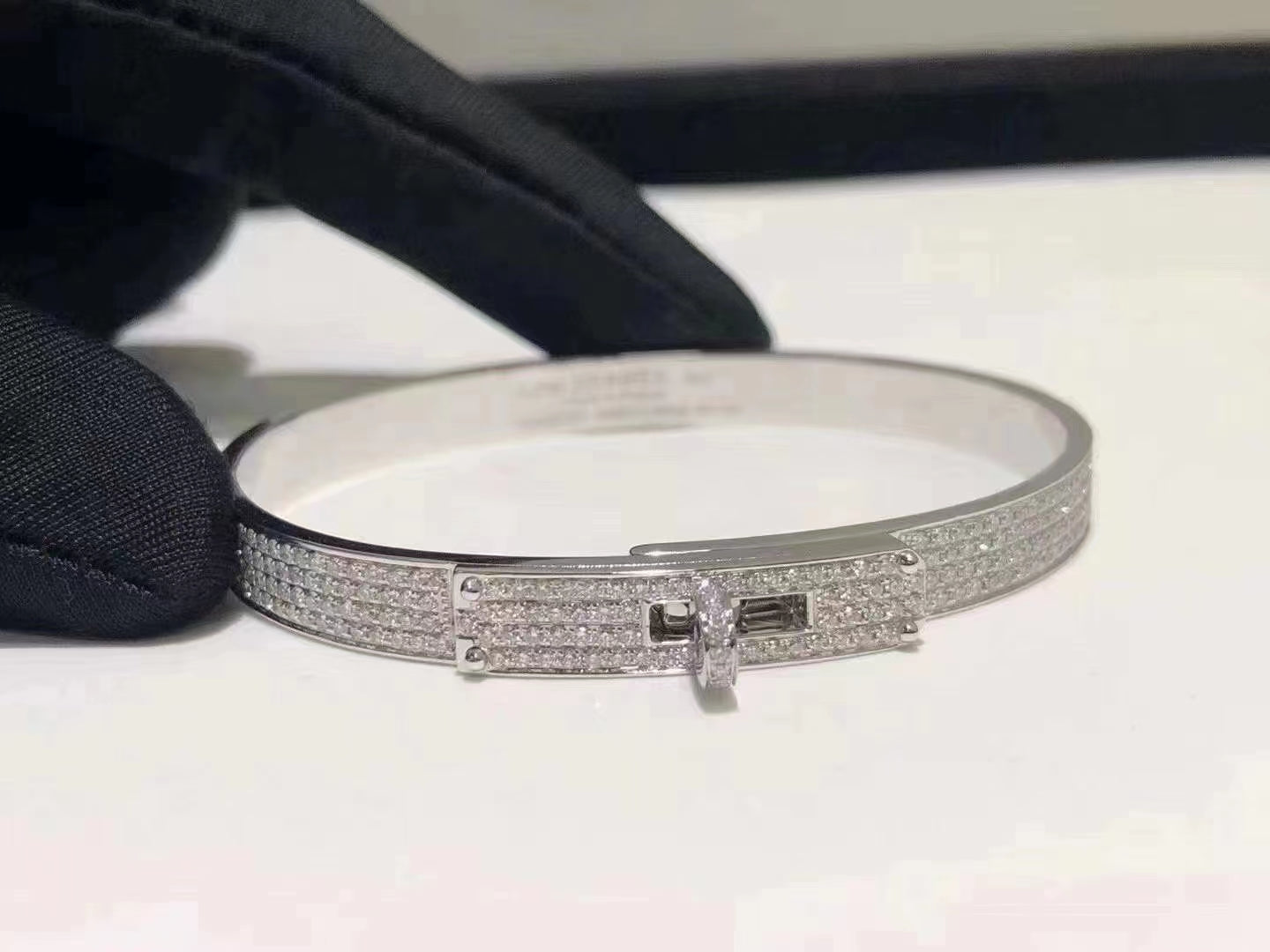 [RAFFINE]HM KELLY BRACELET IN SILVER AND FULL PAVE DIAMOND