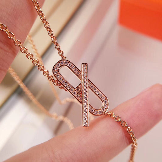 [Raffine]HM FIRE PIG NOSE NECKLACE TRENDY STREET
