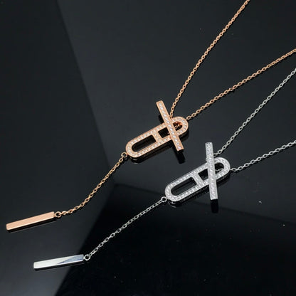 [RAFFINE]HM NECKLACE PLATINUM ROSE GOLD DIAMOND