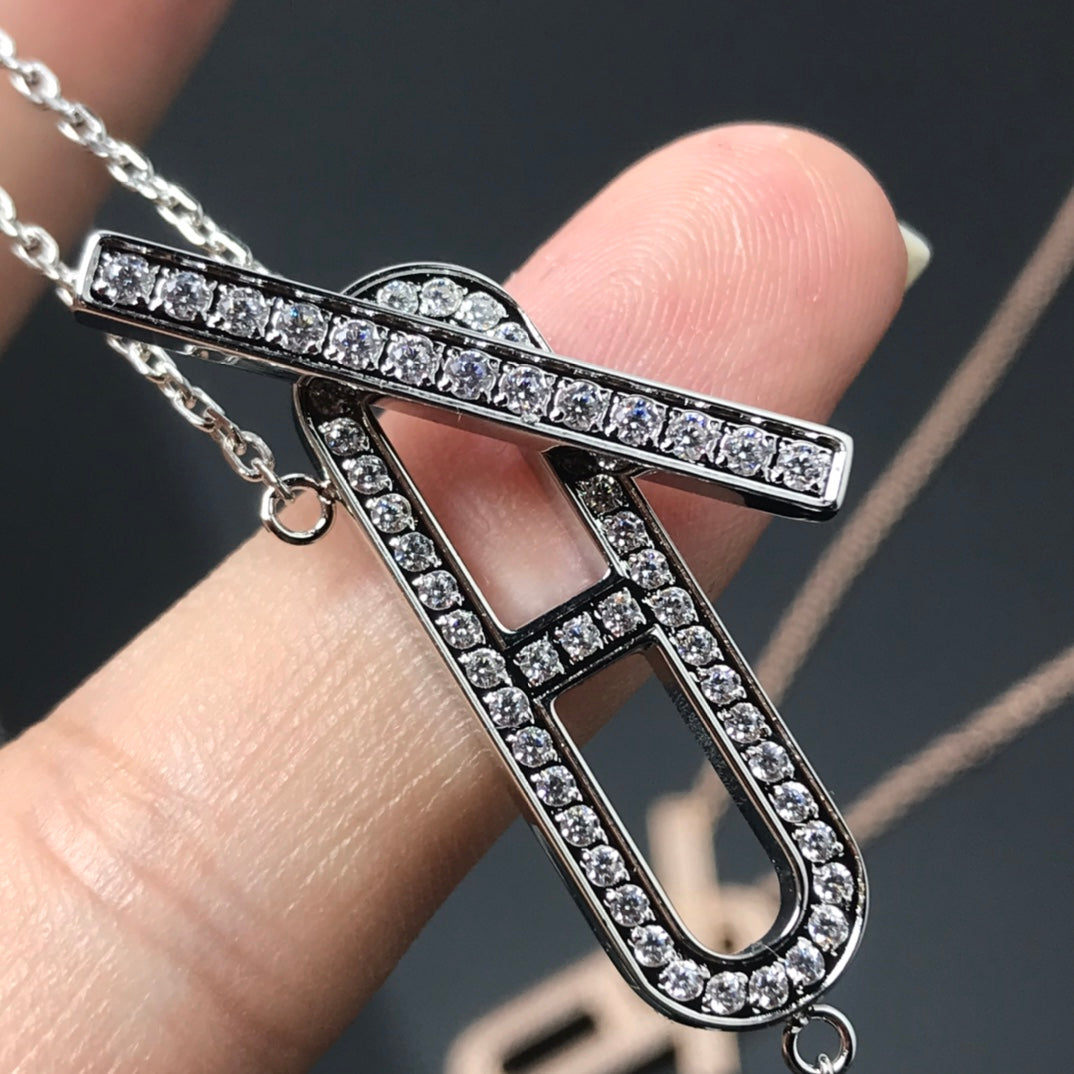 [RAFFINE]HM NECKLACE PLATINUM ROSE GOLD DIAMOND