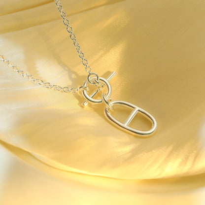 [RAFFINE]HM CHAINE D'ANCRE PENDANT NECKLACE STERLING SILVER