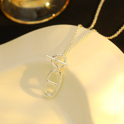 [RAFFINE]HM CHAINE D'ANCRE PENDANT NECKLACE STERLING SILVER