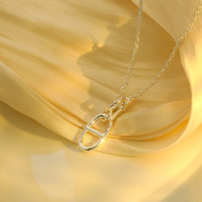 [RAFFINE]HM CHAINE D'ANCRE PENDANT NECKLACE STERLING SILVER