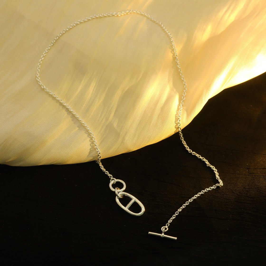 [RAFFINE]HM CHAINE D'ANCRE PENDANT NECKLACE STERLING SILVER