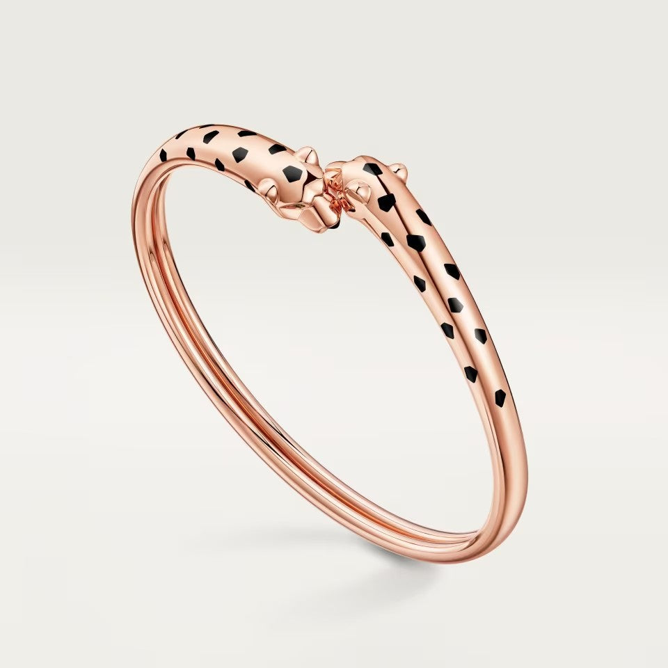 [Raffine]PANTHERE DOUBLE HEADED OPEN BRACELET