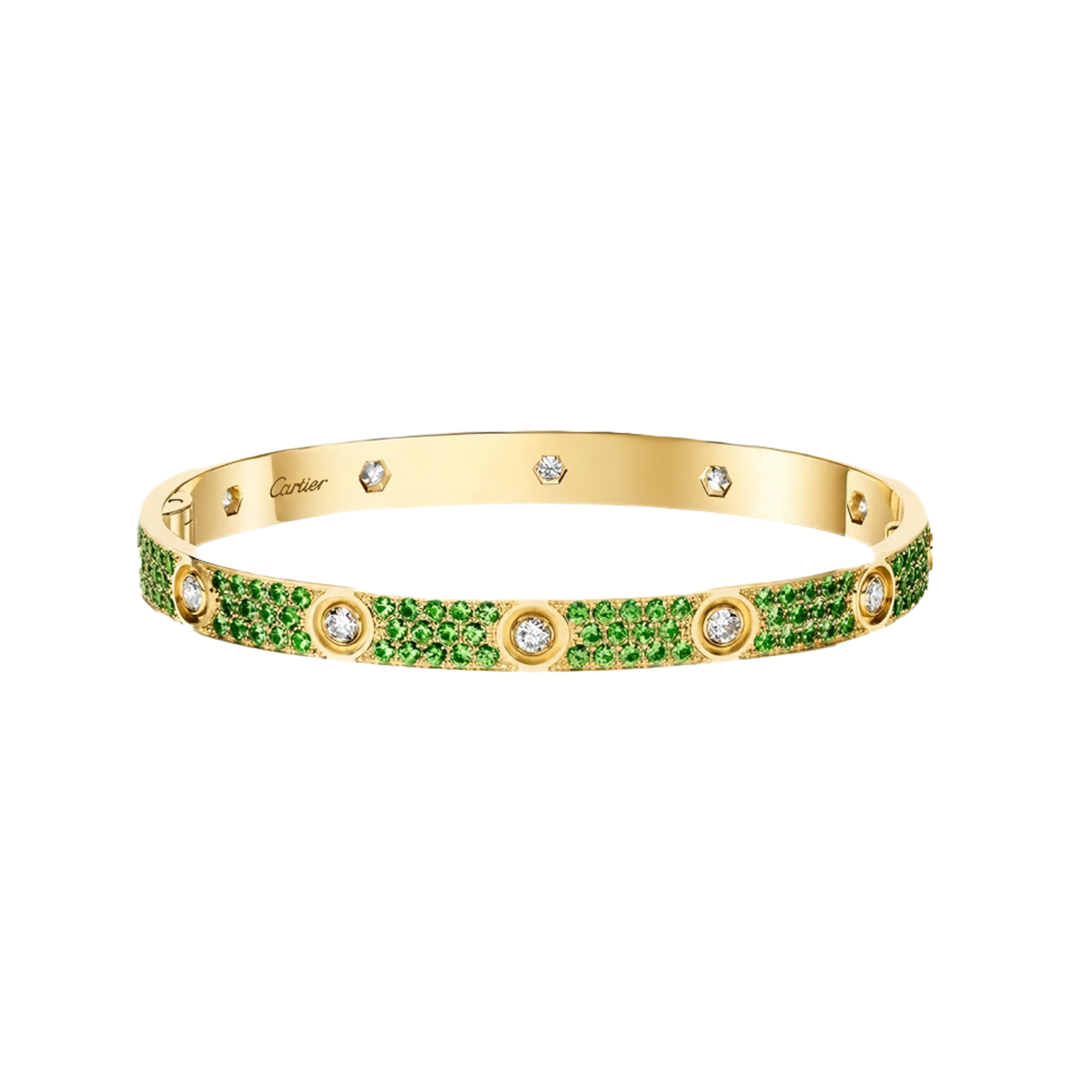 [RAFFINE]2026 PAVE GEMSTONE LOVE BRACELET 6.1MM 10 DIAMONDS