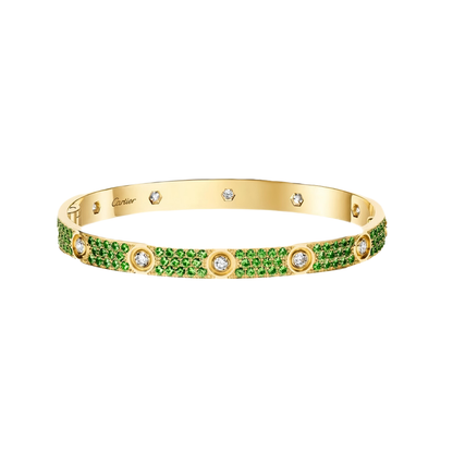 [RAFFINE]2026 PAVE GEMSTONE LOVE BRACELET 6.1MM 10 DIAMONDS