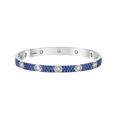 [RAFFINE]2026 PAVE GEMSTONE LOVE BRACELET 6.1MM 10 DIAMONDS