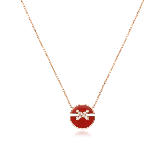 [RAFFINE]JEUX DE ROSE GOLD DIAMOND NECKLACE