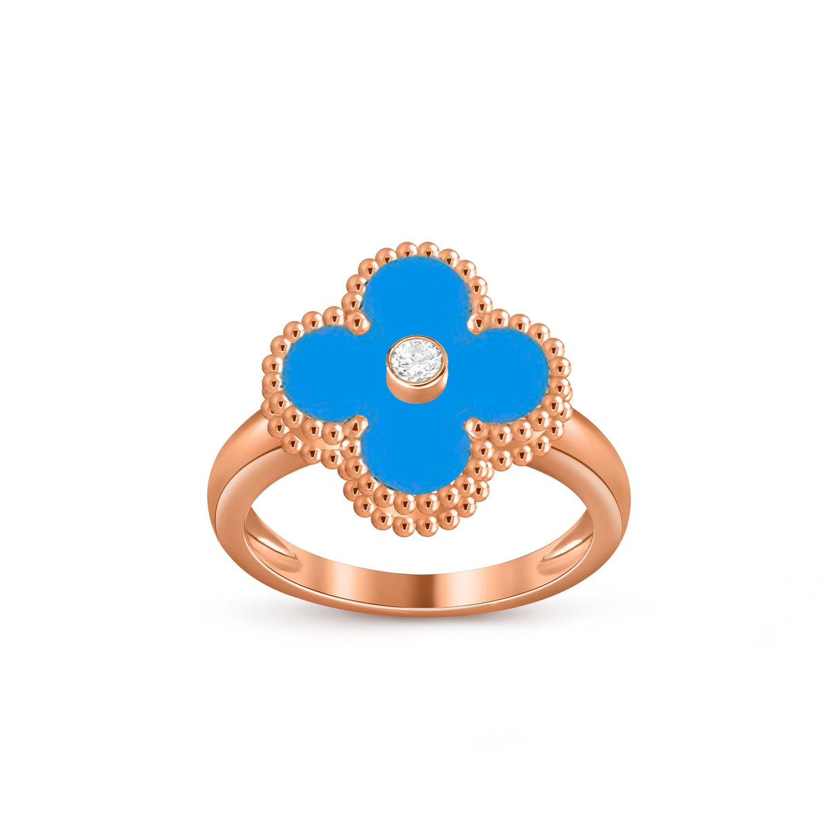 [LUXE]CLOVER DIAMOND RING ROSE GOLD COLLECTION