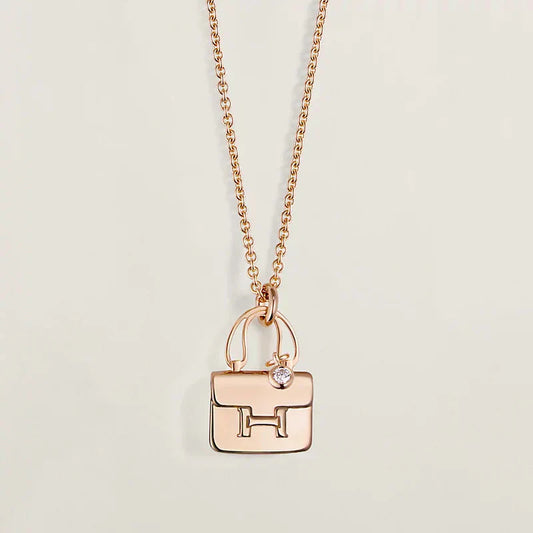 [RAFFINE]AMULETTE PEDANT ROSE GOLD NECKLACE