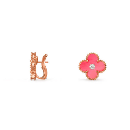 [LUXE]CLOVER 15MM MOP DIAMOND EARRINGS COLLECTION