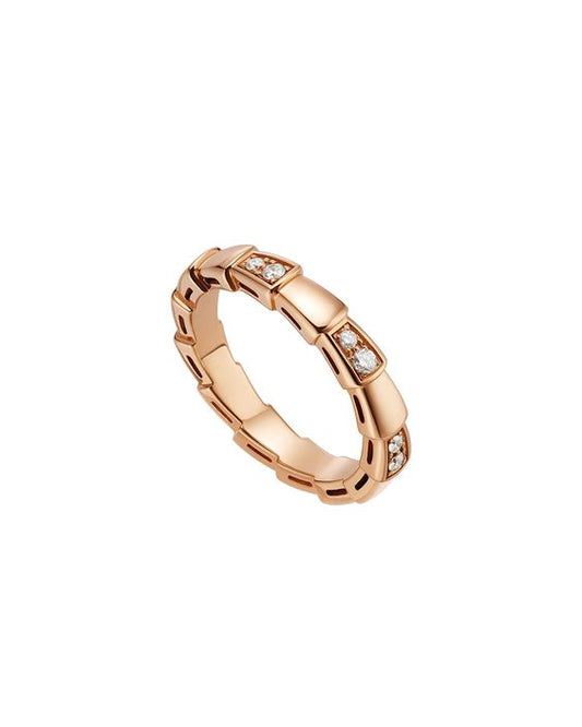 [RAFFINE]SERPENTI RING PINK GOLD  3MM