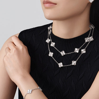 [RAFFINE]CLOVER 20 MOTIFS DIAMOND SILVER