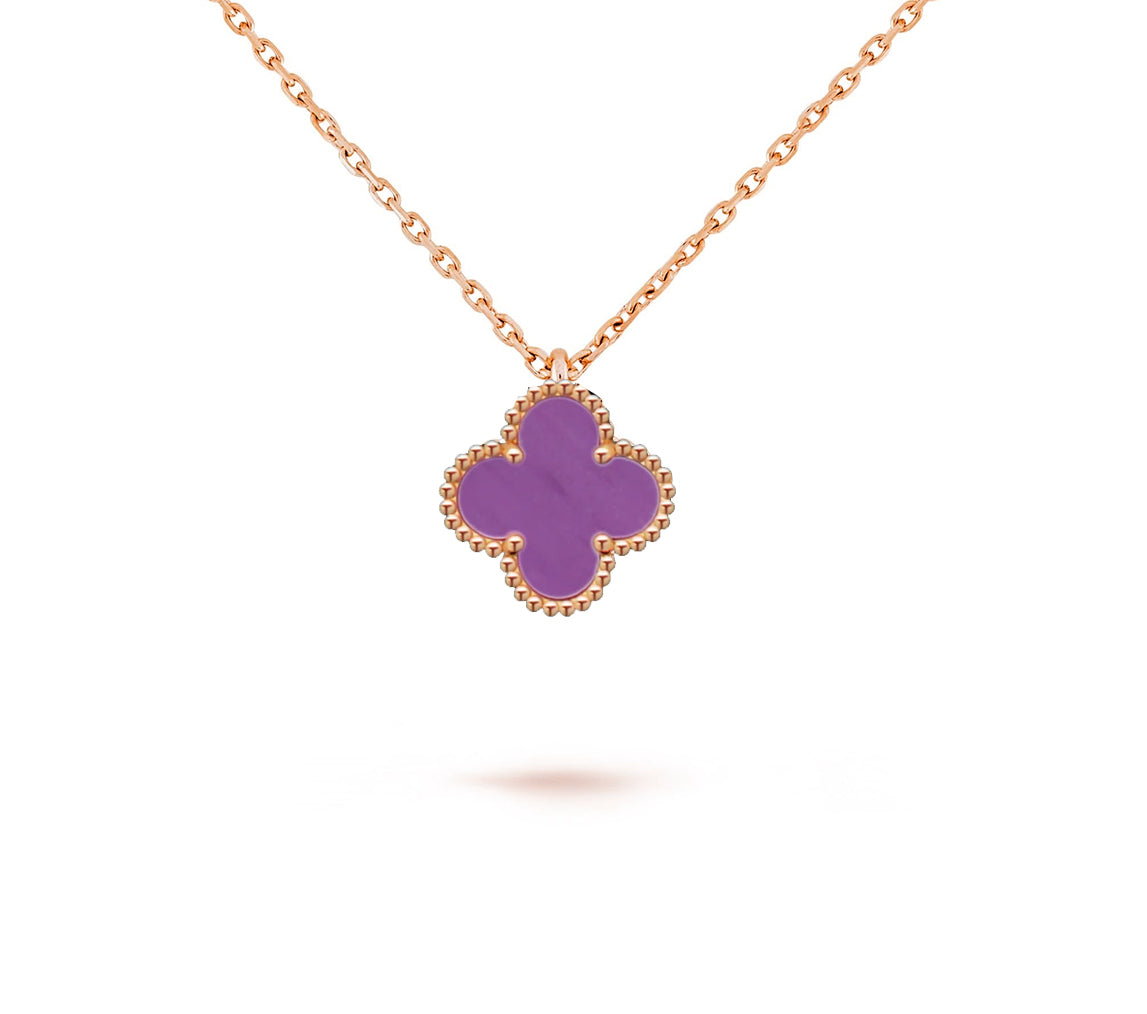 [LUXE]CLOVER MINI 9.5MM CARNELIANS NECKLACE COLLECTION