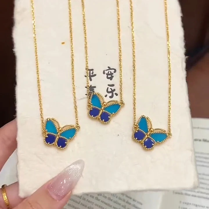 [RAFFINE] 2026 NEW LUCKY BUTTERFLY 1 MOTIFS NECKLACE