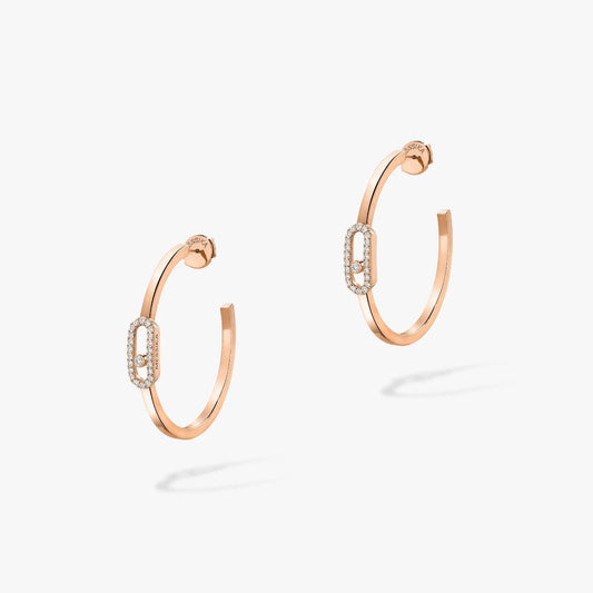 [RAFFINE]CREOLES MOVE UNO PM DIAMOND EARRINGS