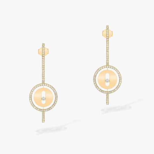 [RAFFINE]LUCKY MOVE ARROW PINK GOLD DIAMOND EARRINGS