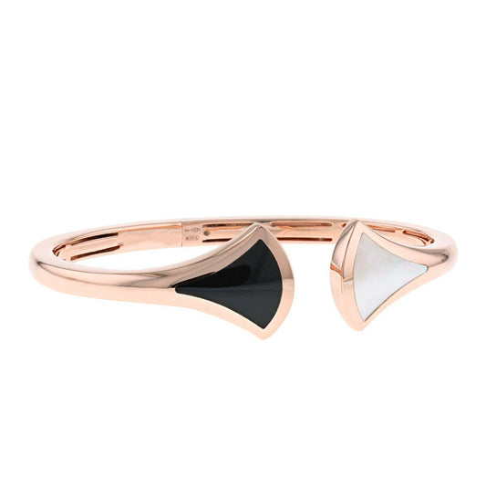 [RAFFINE] PULSERA DREAM ABIERTA ORO ROSA MOP