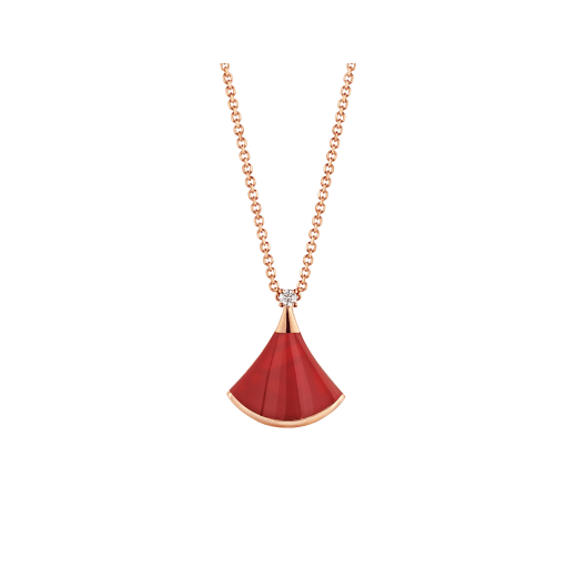 [RAFFINE] COLLAR DE ENSUEÑO CORNALINA 1 DIAMANTE