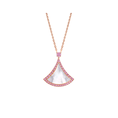 [RAFFINE] COLLAR DREAM MOP DIAMANTE ROSA