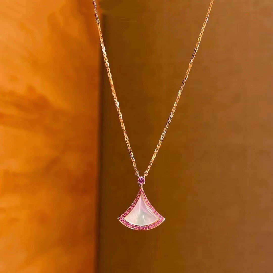 [RAFFINE] COLLAR DREAM MOP DIAMANTE ROSA